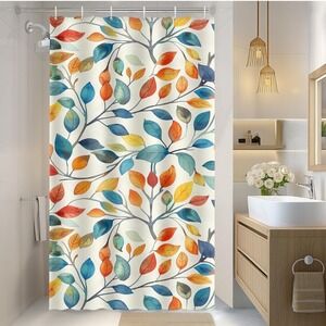 Gibelle Small Stall Shower Colorful Leaves